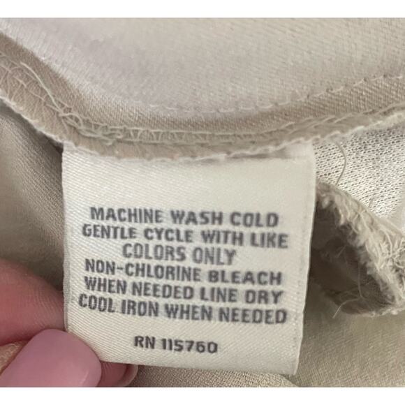 Style & Co Women Cropped Pants XL Beige Comfort Stretch Neutral Minimal Capris - Picture 5 of 6